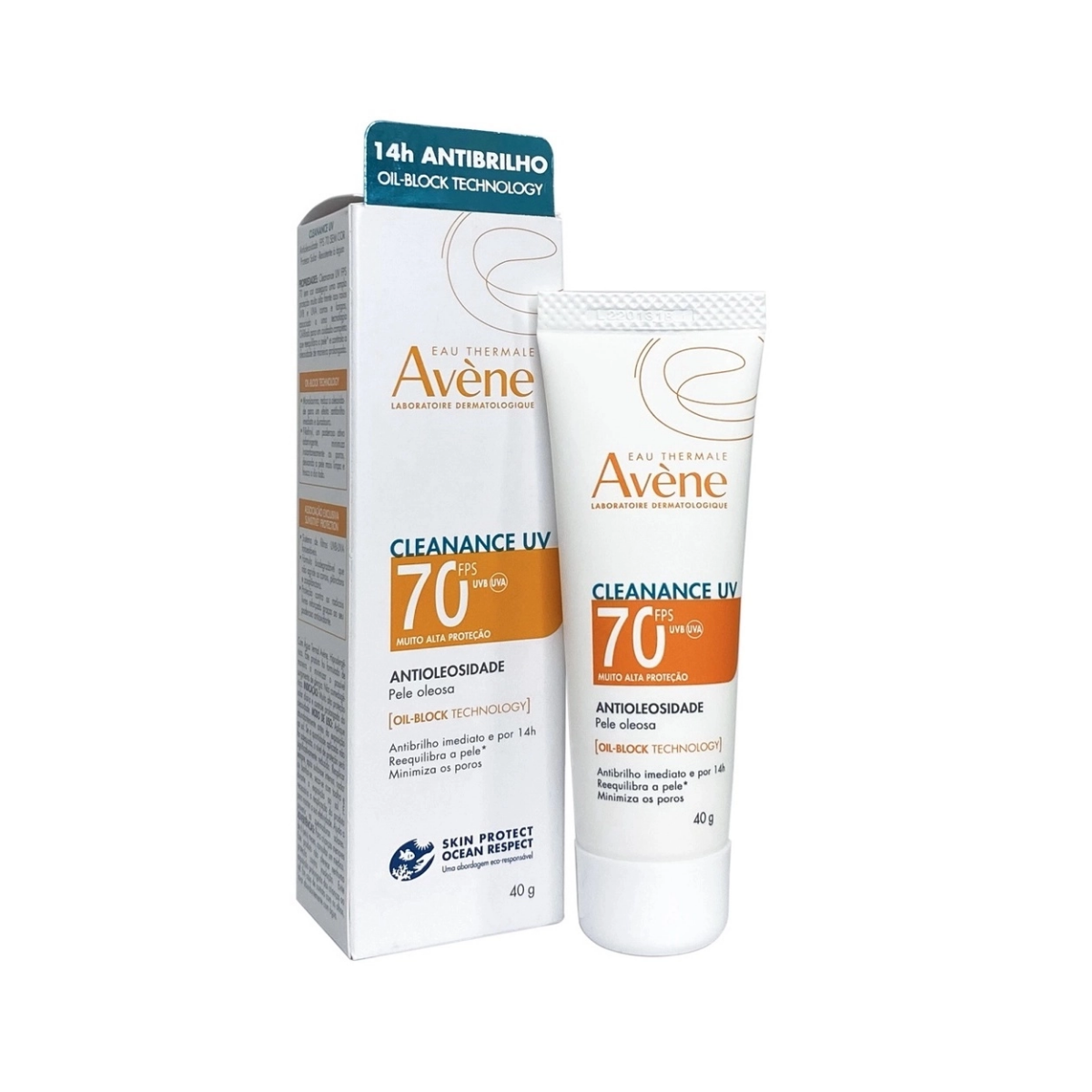 Protetor Solar Facial Avene Cleanance UV Antioleosidade FPS 70 40G