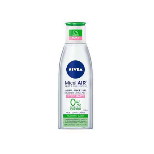 Agua Micelar Bifasica Nivea MicellAIR Expert Pele Mista e Oleosa - 200mL
