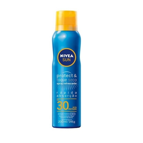 Protetor Solar Nivea Sun Protect & Toque Seco FPS 30, spray com 200mL