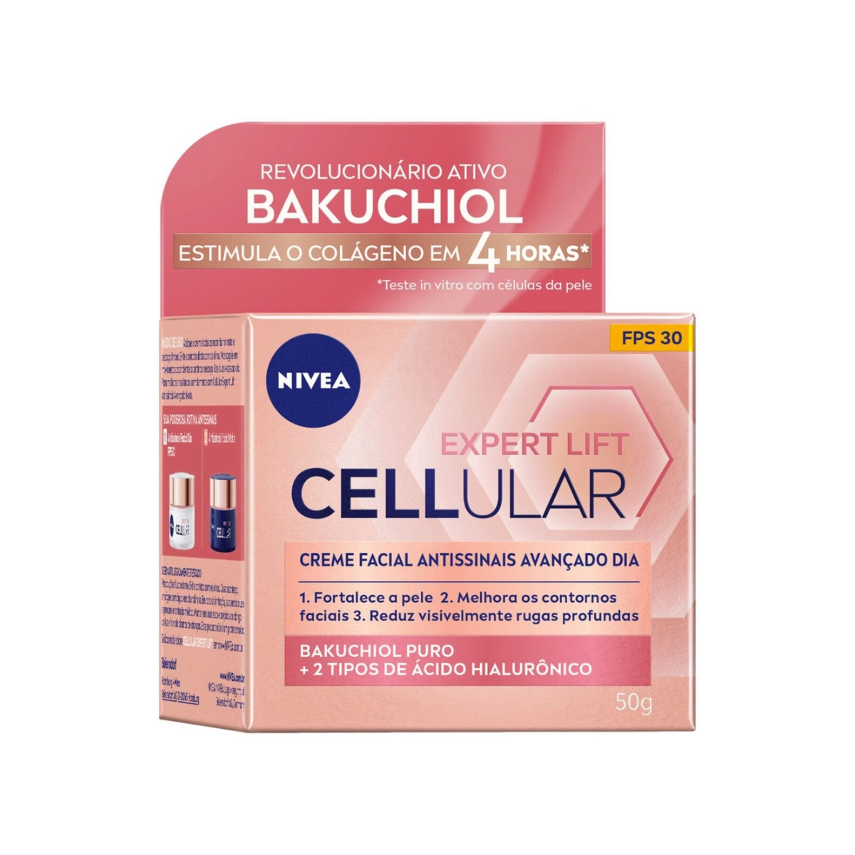 Creme Facial Antissinais Nivea Cellular Expert Lift Avançado Dia FPS 30 com 50mL
