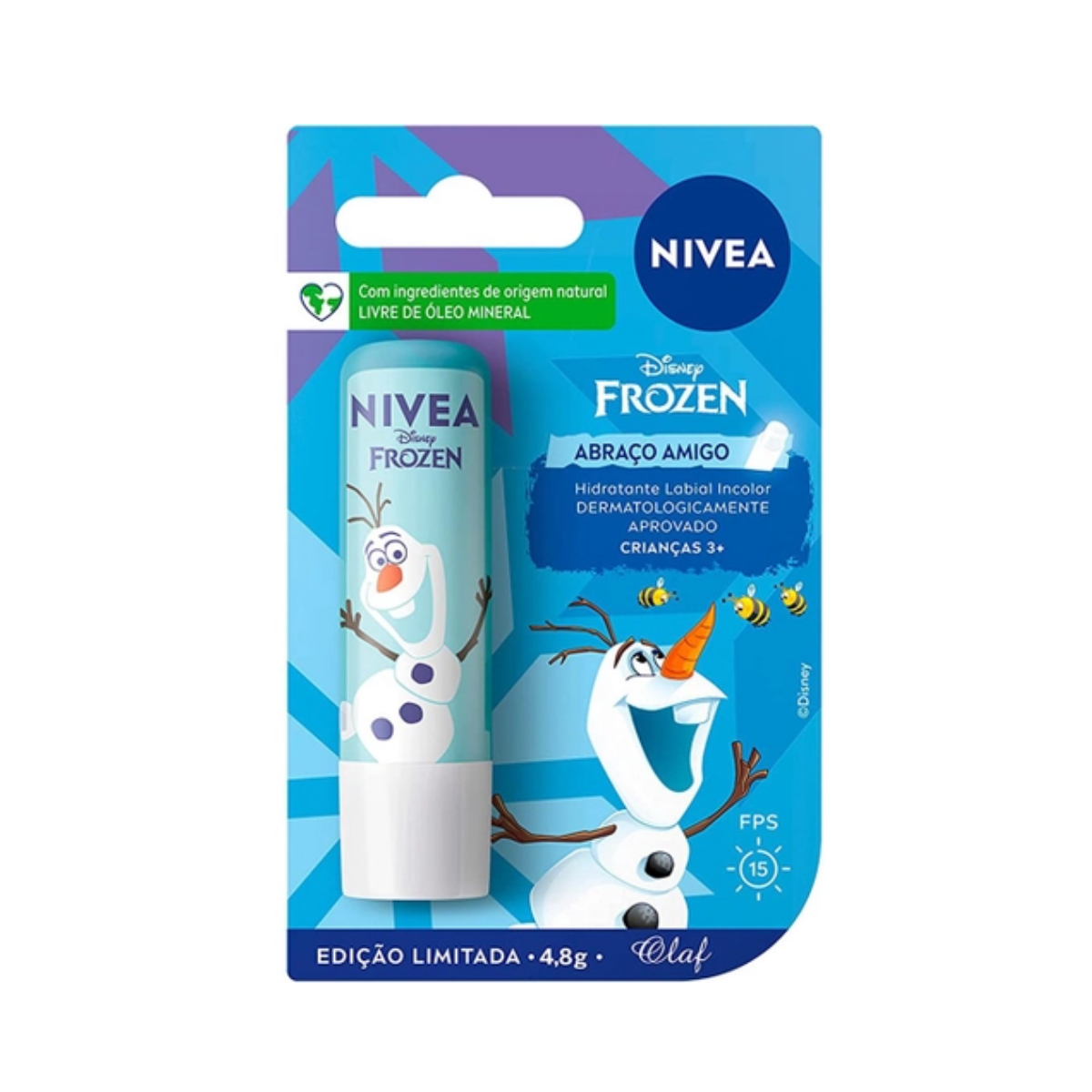 Hidratante Labial Nivea Disney Olaf Incolor 4,8G