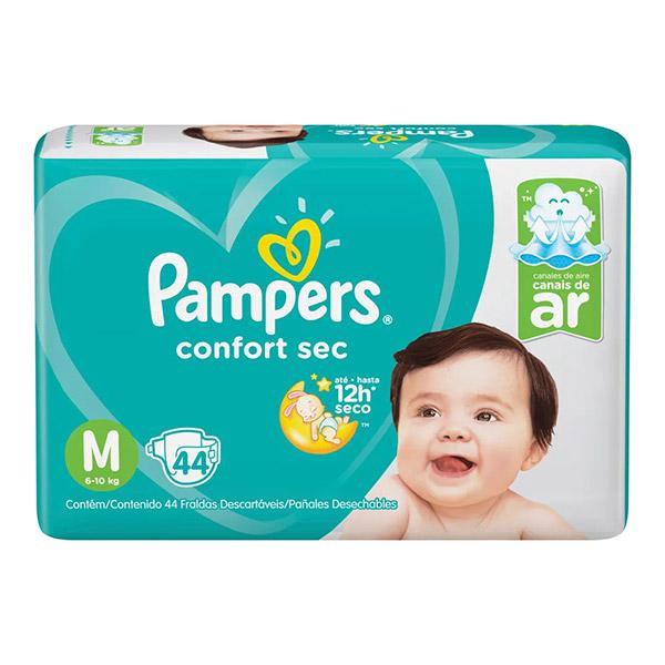 Fralda Pampers Confort Sec M 44 Unidades
