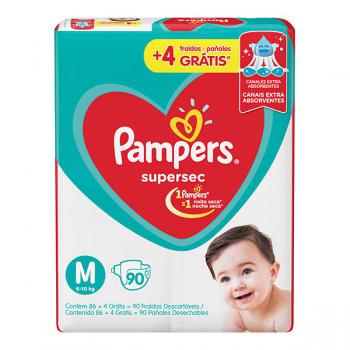 Fralda Pampers Supersec M 90 Unidades