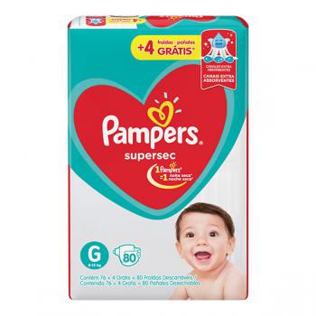 Fralda Pampers Confort Sec G 80 Unidades