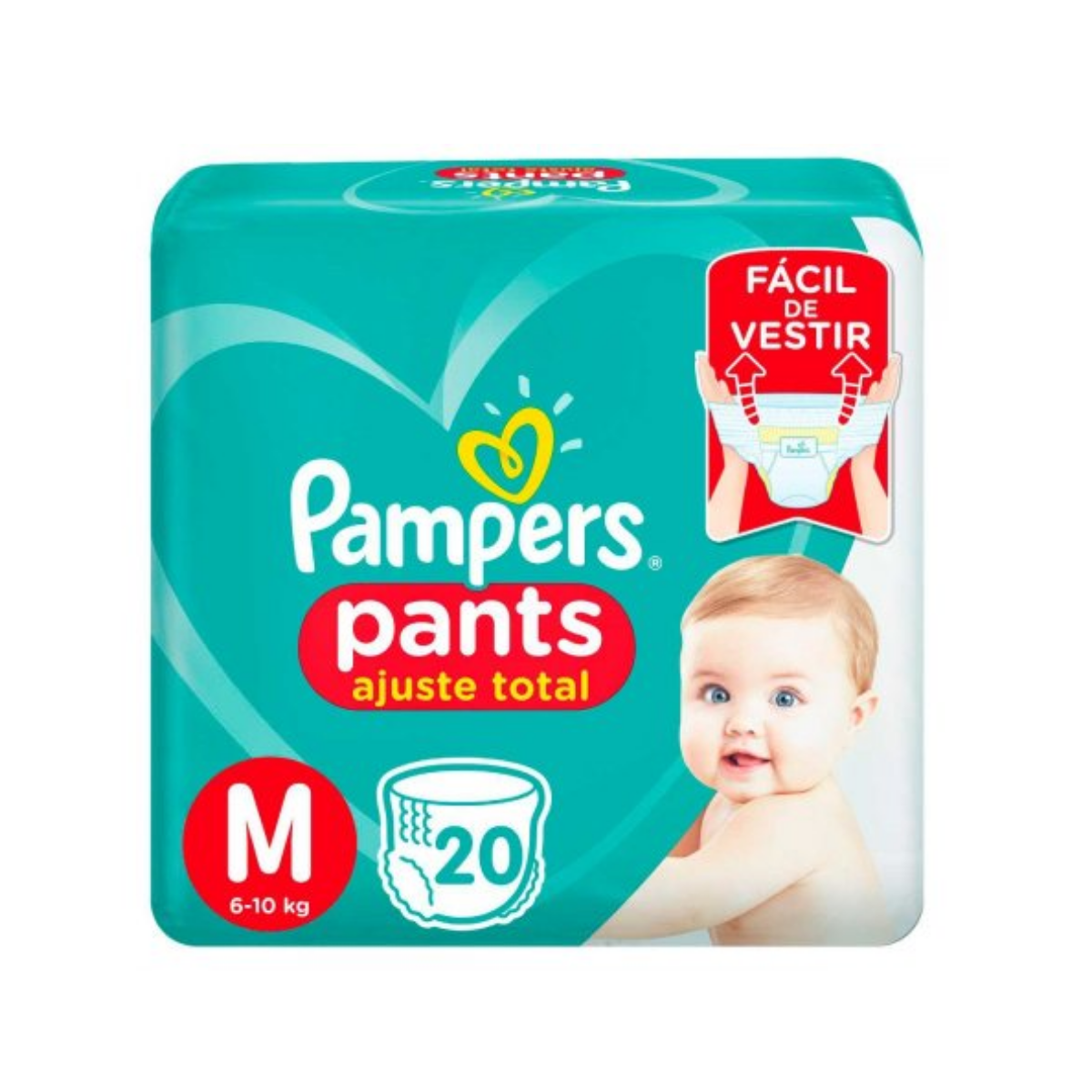 Fralda Pampers Pants Ajuste Total M 20 Unidades