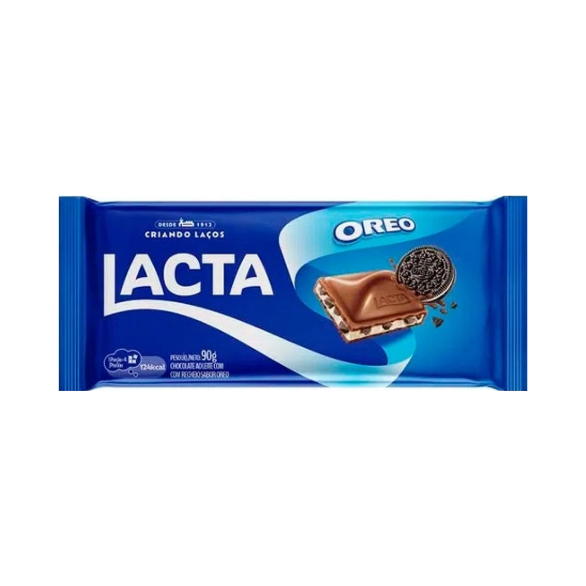 Tablete De Chocolate Ao Leite Recheio Oreo Lacta 90g