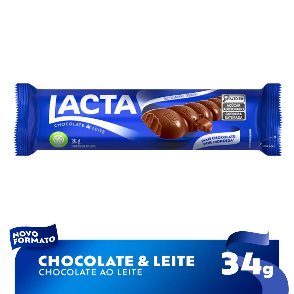 Barra De Chocolate Lacta Ao Leite Lacta 34g