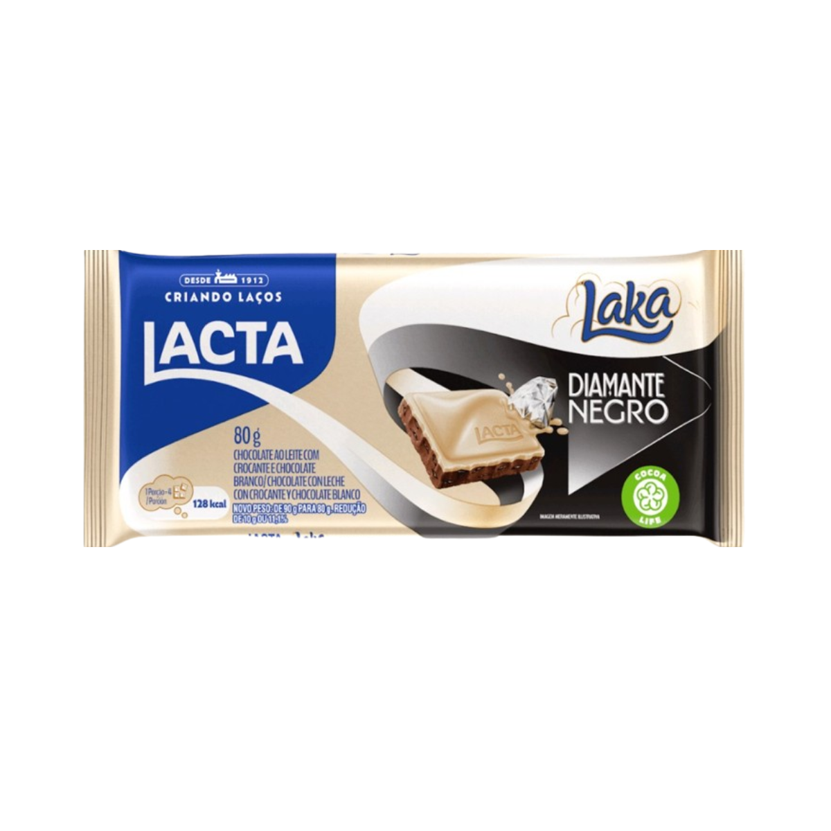 Chocolate Diamante Negro Laka Lacta 80g