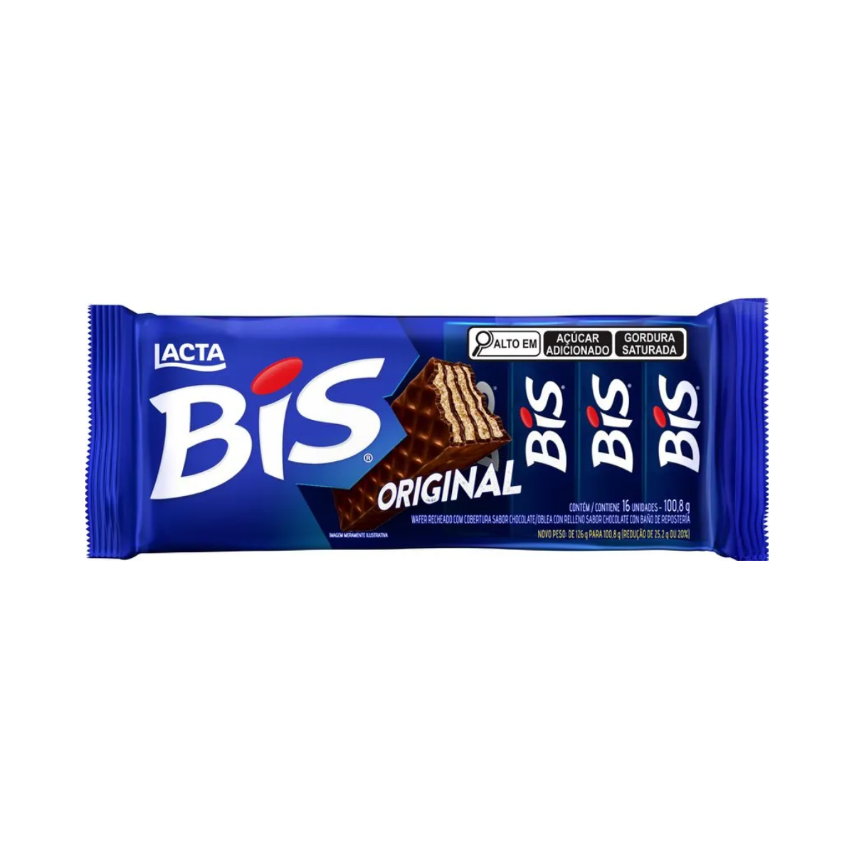 Chocolate Bis Ao Leite Lacta 16 Unidades