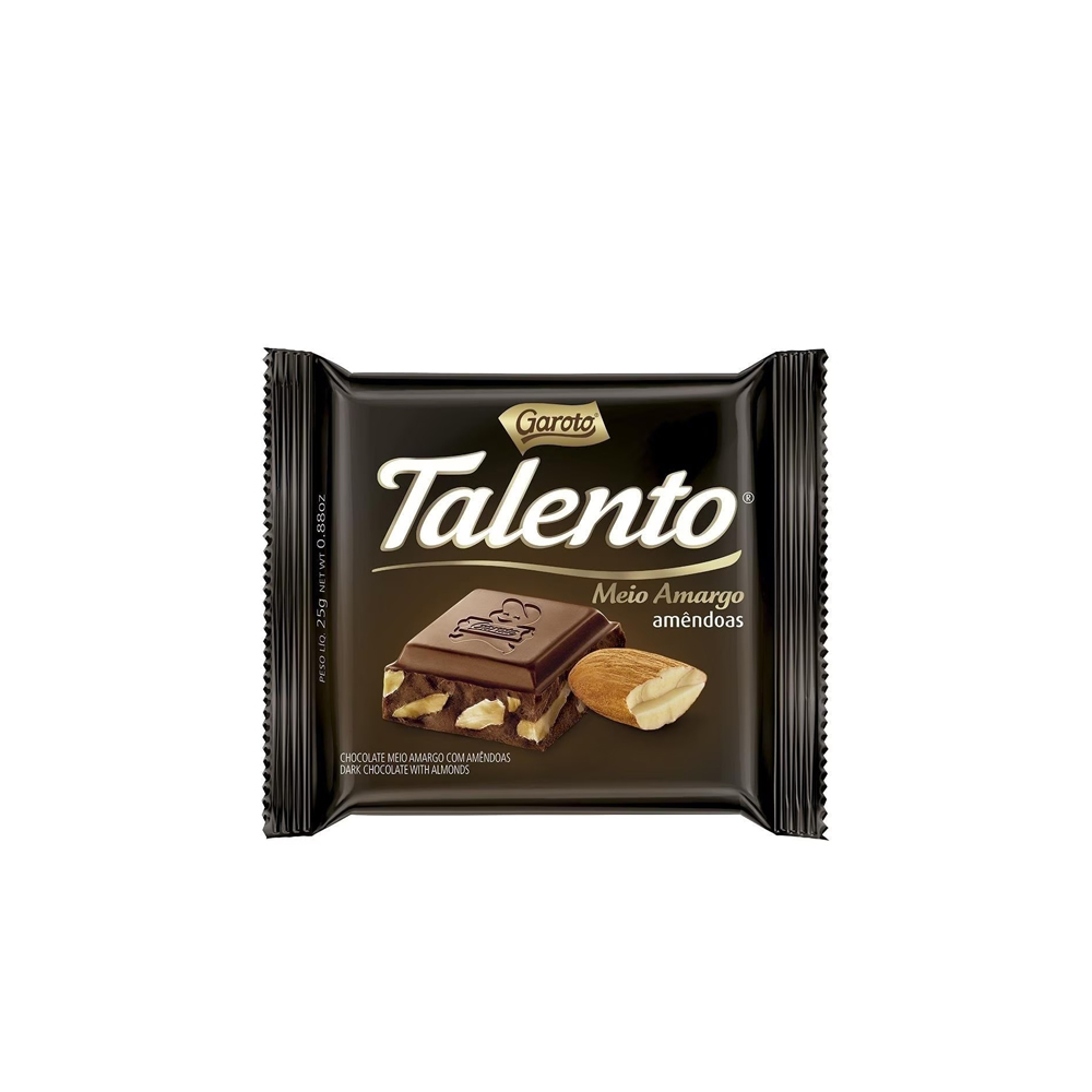 Chocolate Mini Talento Meio Amargo Amêndoas Garoto