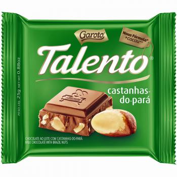 Chocolate Talento Castanha Do Pará Garoto 25g