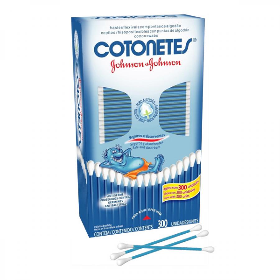 Hastes Flexíveis Cotonetes Johnson & Johnson 300 Unidades