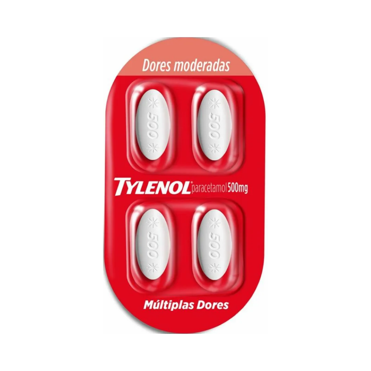 Multiplas Dores Tylenol 500mg 4 Comprimidos