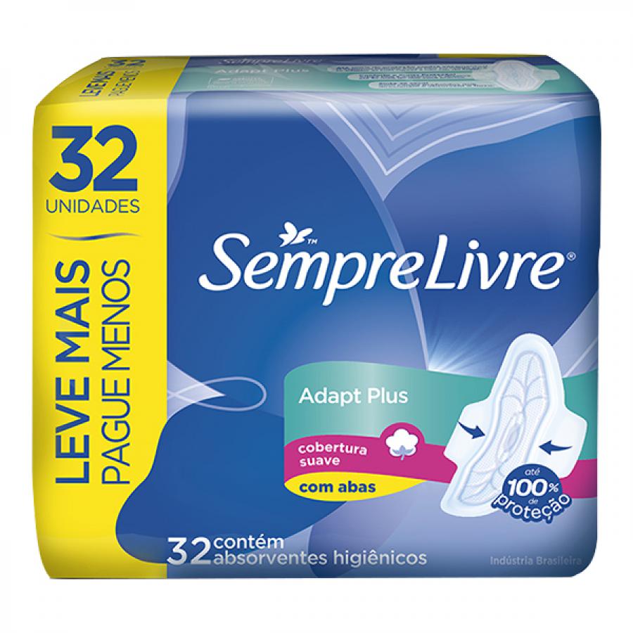 Absorvente Externo Sempre Livre Adapt Plus 32 unidades