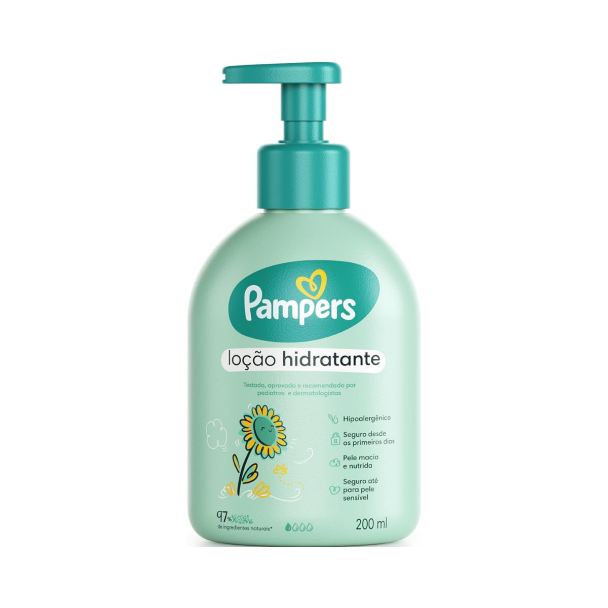 Loção Hidratante para o Corpo Pampers Girassol 200ml
