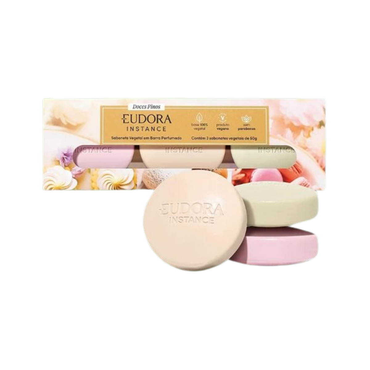 Kit Sabonete Em Barra Instance Doces Finos Eudora 3 Unidades