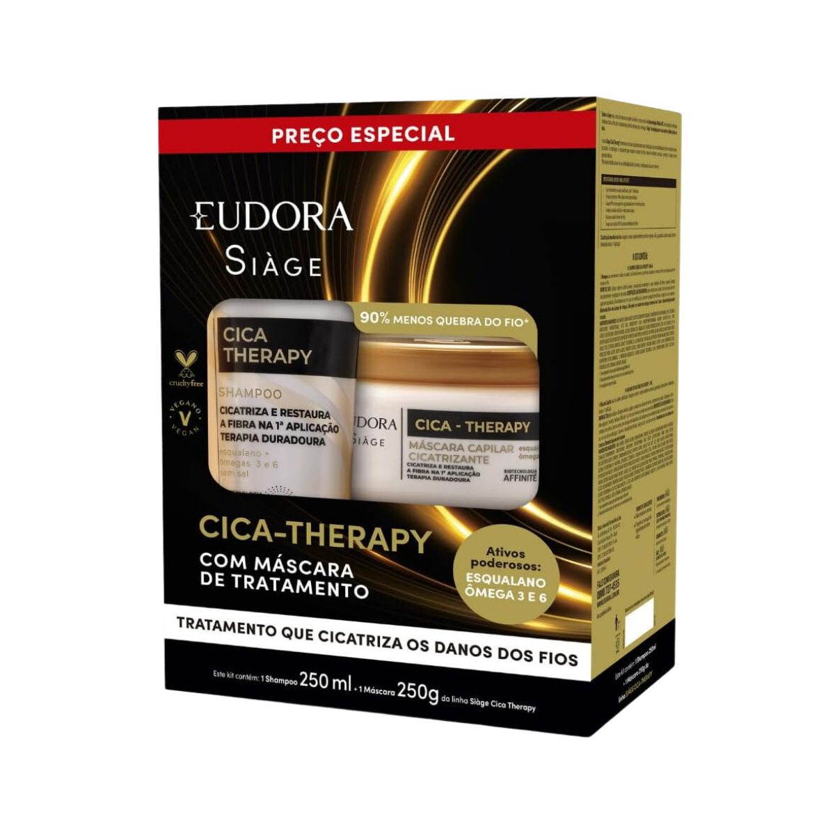 Kit Cica-Therapy Siage Eudora Shampoo 250 ml + Mascara 250g