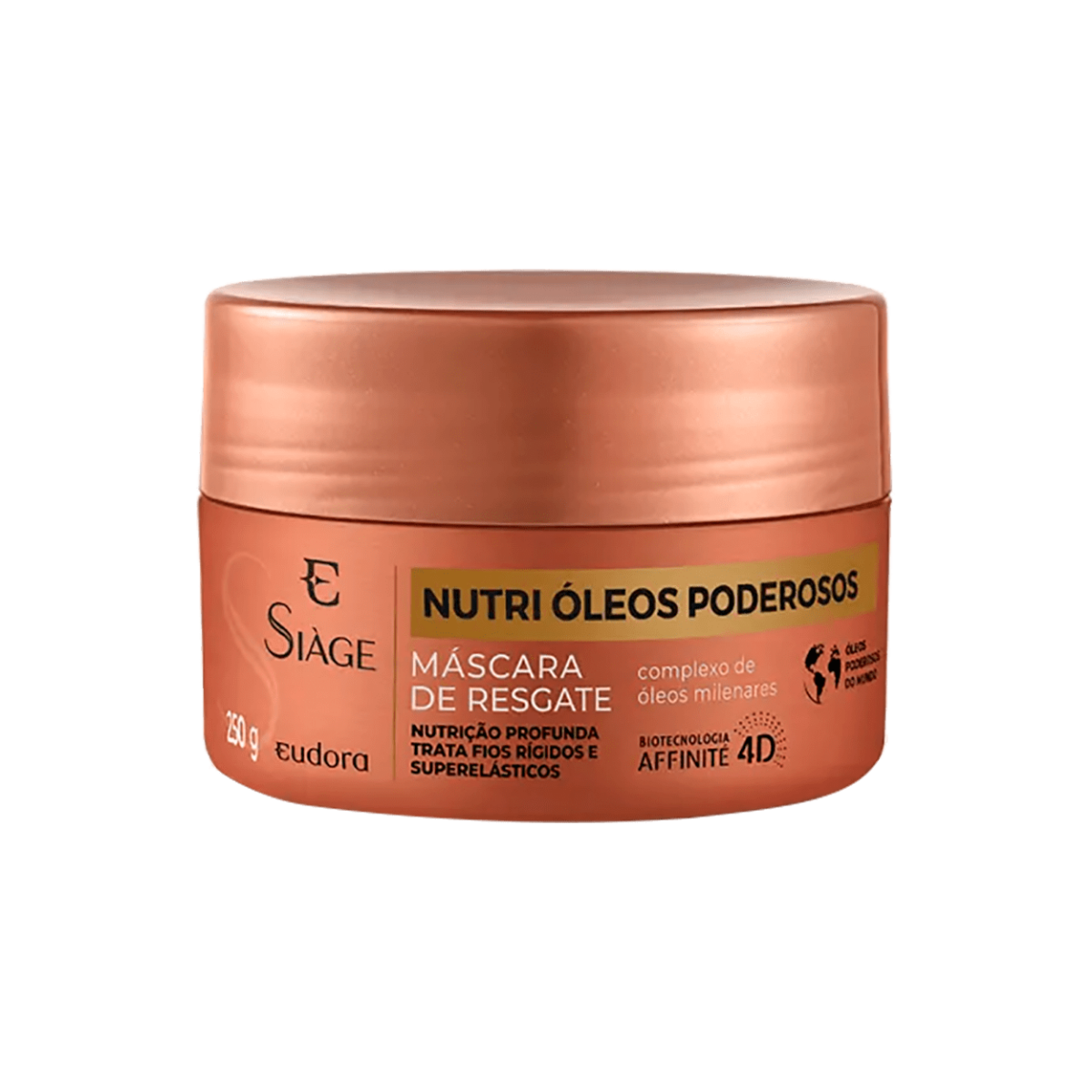 Máscara De Resgate Capilar Siàge Nutri Óleos Poderosos Eudora 250g