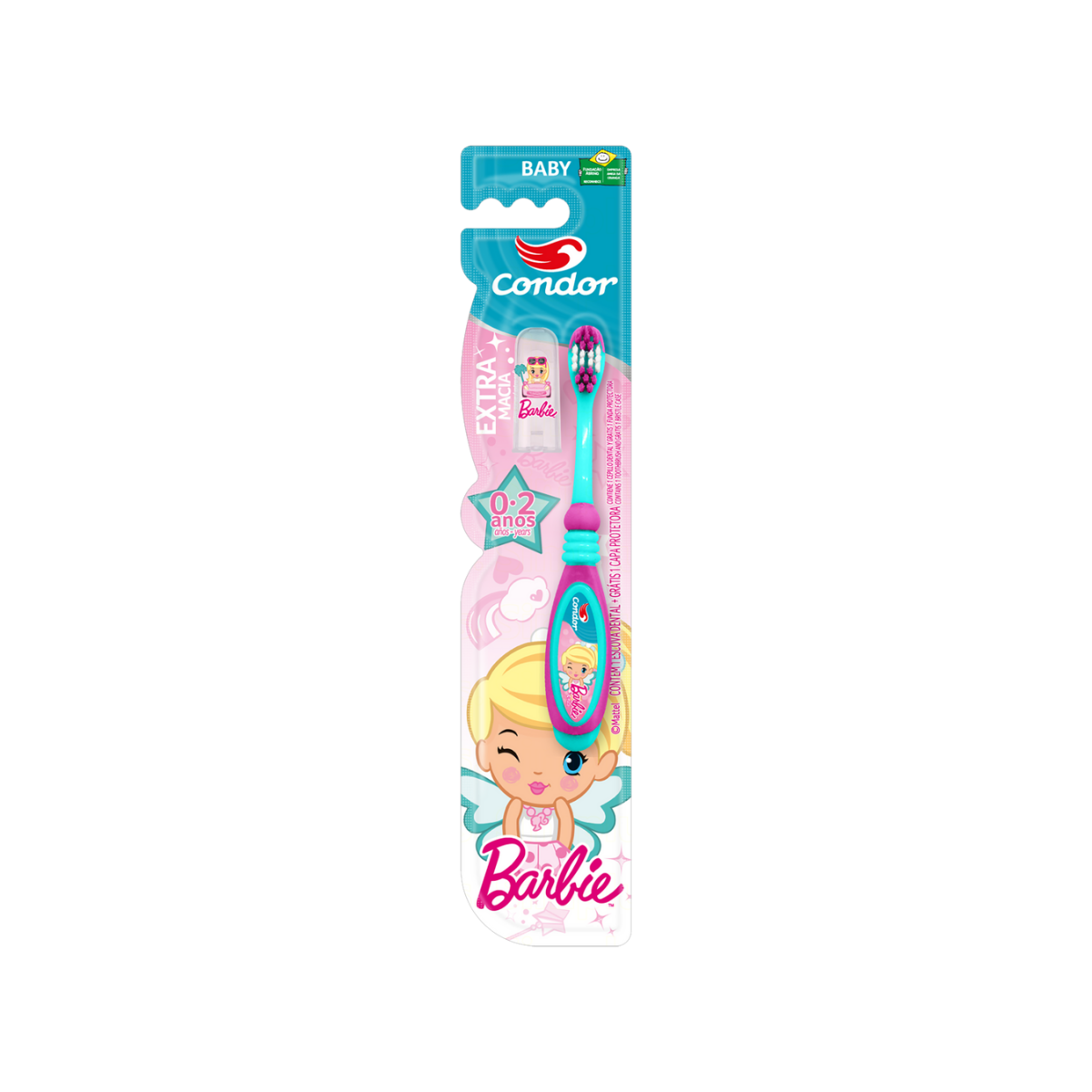 Escova Dental Extramacia Barbie Condor Baby 0 á 2 Anos
