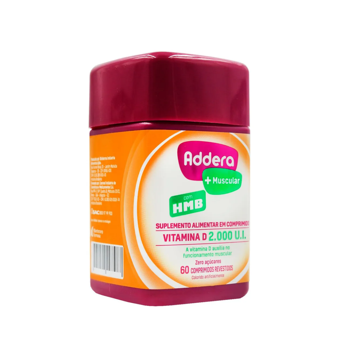 Addera +Muscular 2000UI, frasco com 60 comprimidos