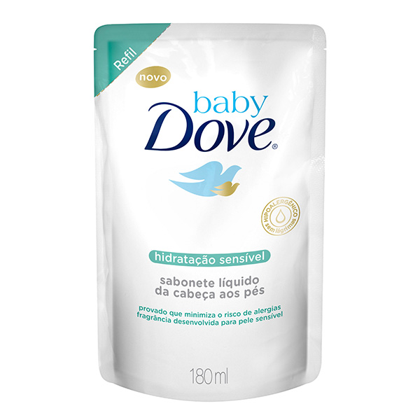 SABONETE LIQUIDO DOVE BABY HIDRATACAO SENSIVEL REFIL 180ML