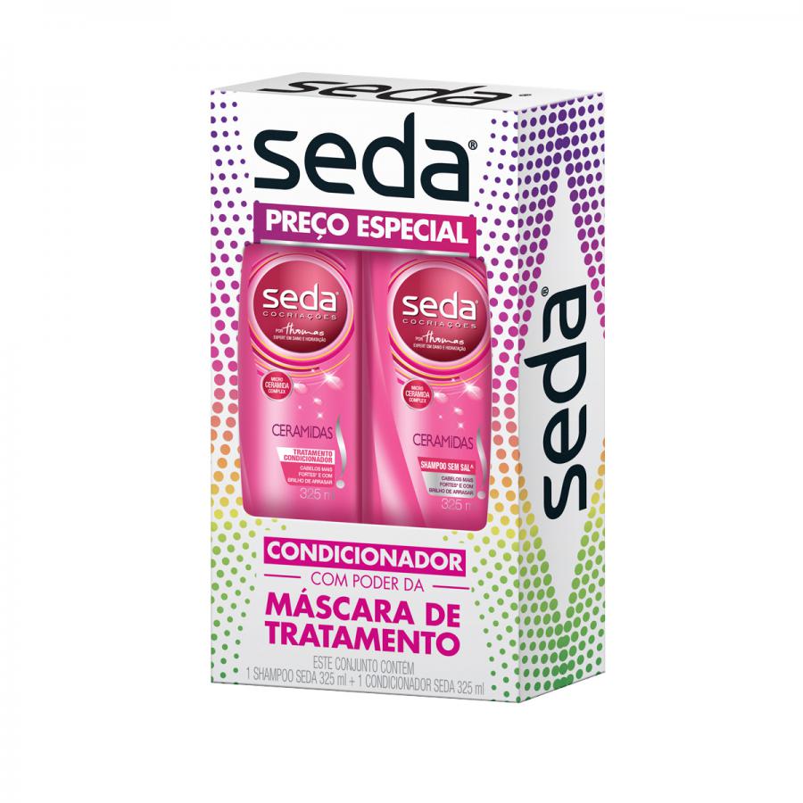 Kit Seda Ceramidas Co-criações shampoo, 325mL + condicionador, 325mL