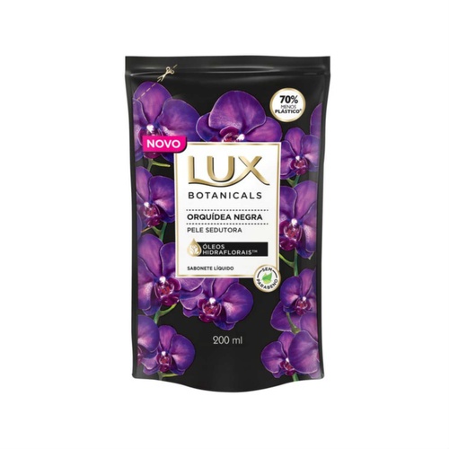 Sabonete Liquido Lux Botanicals Orquidea Negra Refil Com 200Ml