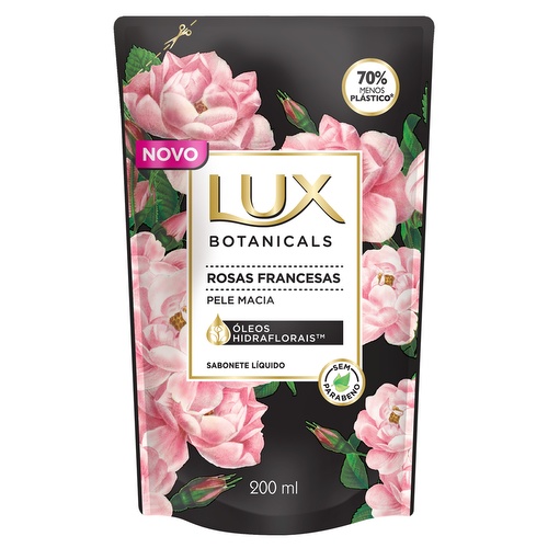 Refil Sabonete Liquido Lux Botanicals Rosas Francesas Com 200Ml