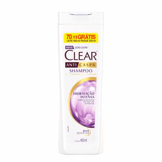 Shampoo Anticaspa Clear Hidratação Intensa com 400ml