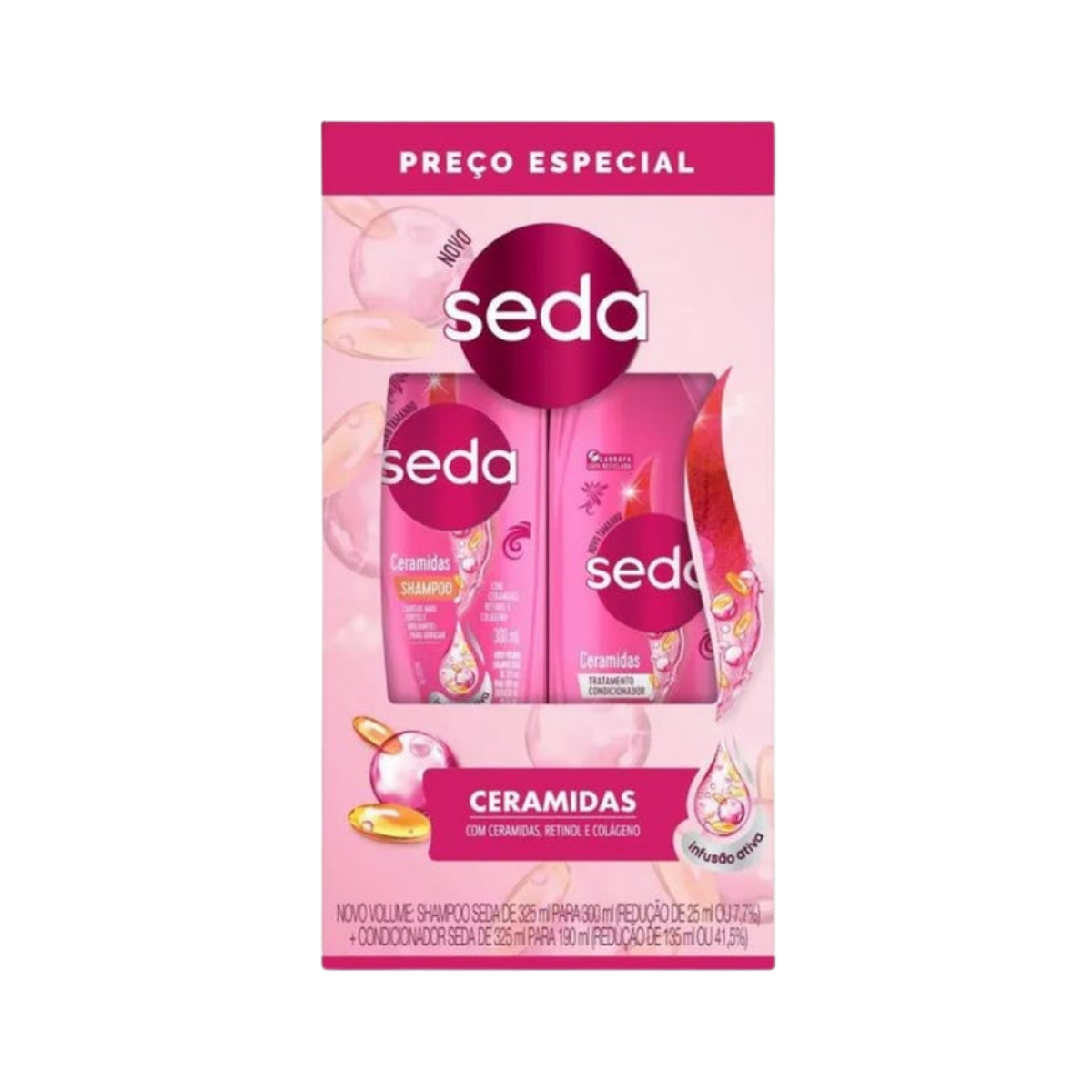 Kit Ceramidas Seda Shampoo 300ml + Condicionador 190ml