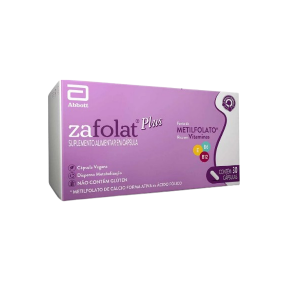 Polivitamínico Zafolat Plus Para Gestantes Abbott 30 Comprimidos