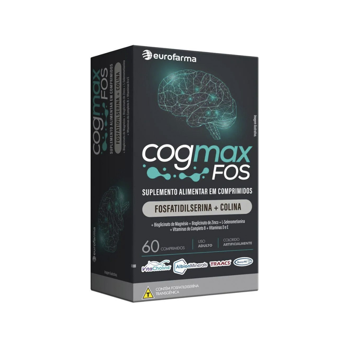Suplemento Alimentar Cogmax FOS Eurofarma 60 Cápsulas