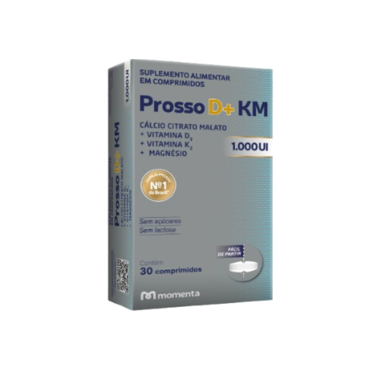 Suplemento Alimentar Prosso D+ KM MDK Momenta 1000UI 30 Comprimidos