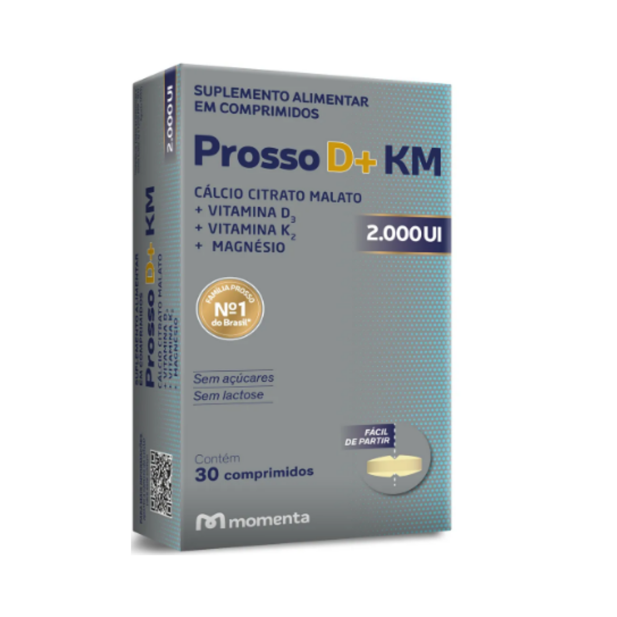 Calcio Prosso D+ KM MDK Momenta 2000UI 30 Comprimidos