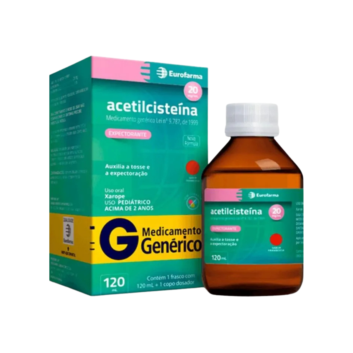 Acetilcisteína 120mL de Xarope Infantil + 1 Copo Medidor