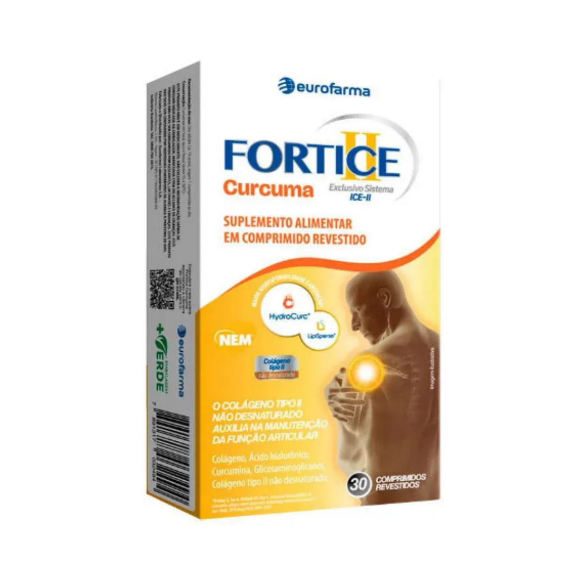 Suplemento Fortice Curcuma Eurofarma 30 Comprimidos