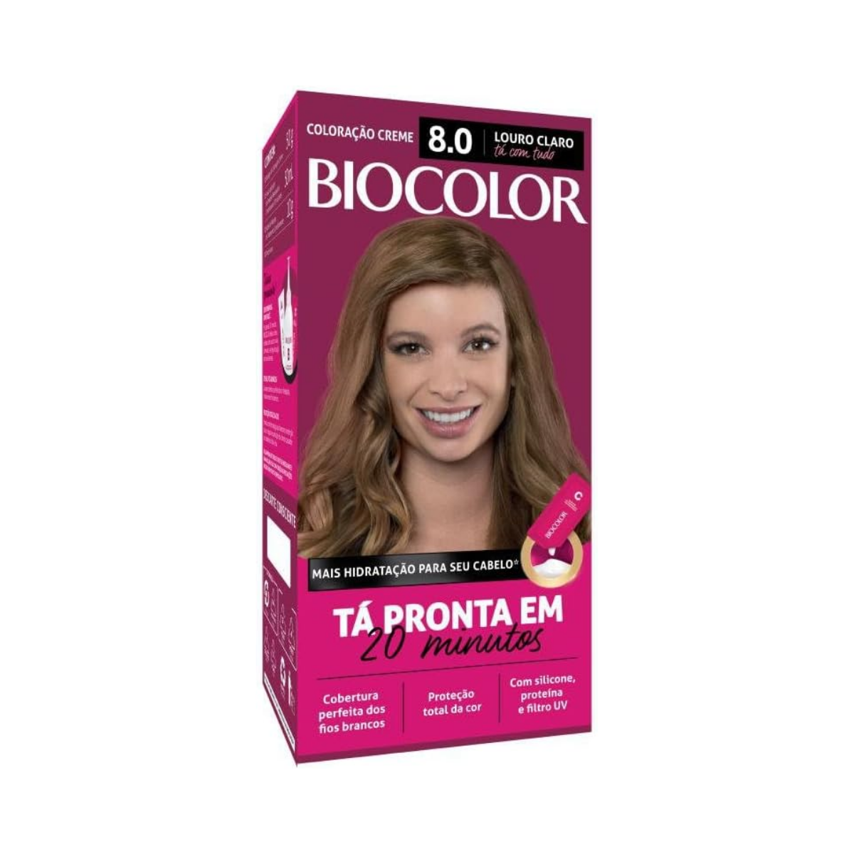 Kit Tintura Creme 8.0 Louro Claro Radiante Biocolor