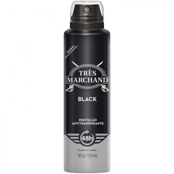 Desodorante Aerossol Tres Marchand Black 150ml