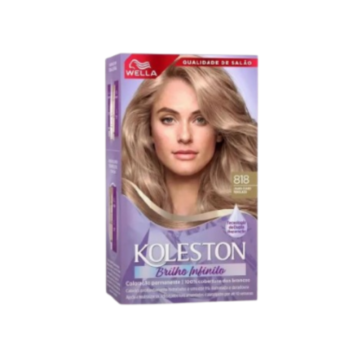 Tintura Brilho Infinito Koleston 818 Louro Claro Perolado Wella