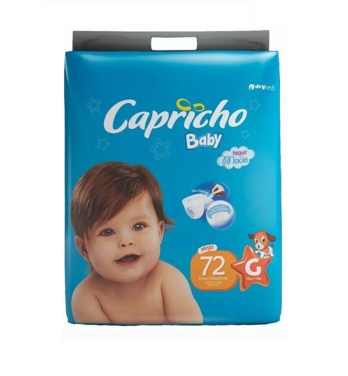 Fraldas Descartaveis Capricho Baby G 72 Unidades