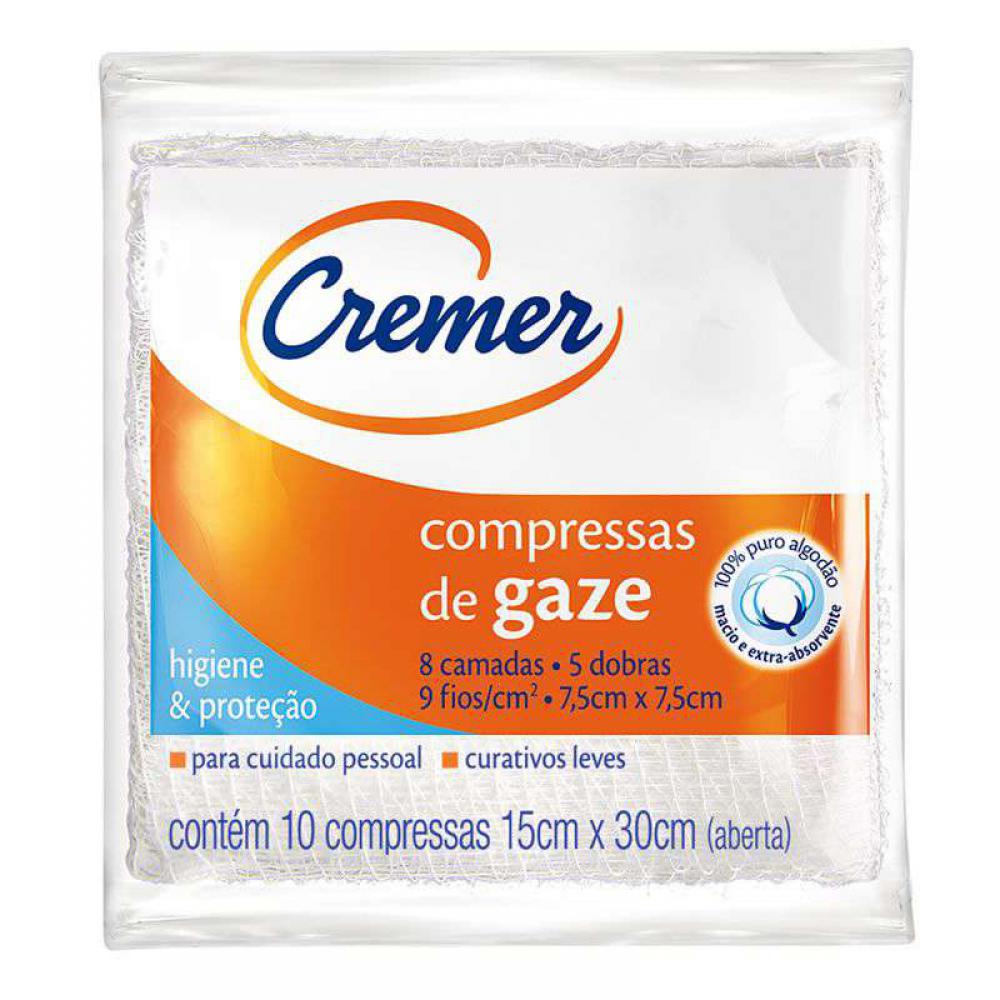 COMPRESSA DE GAZE  10U CREMER 11FIOS 5 DOBRAS