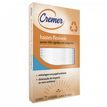 Hastes Flexíveis Cremer Tradicional 75Unidades