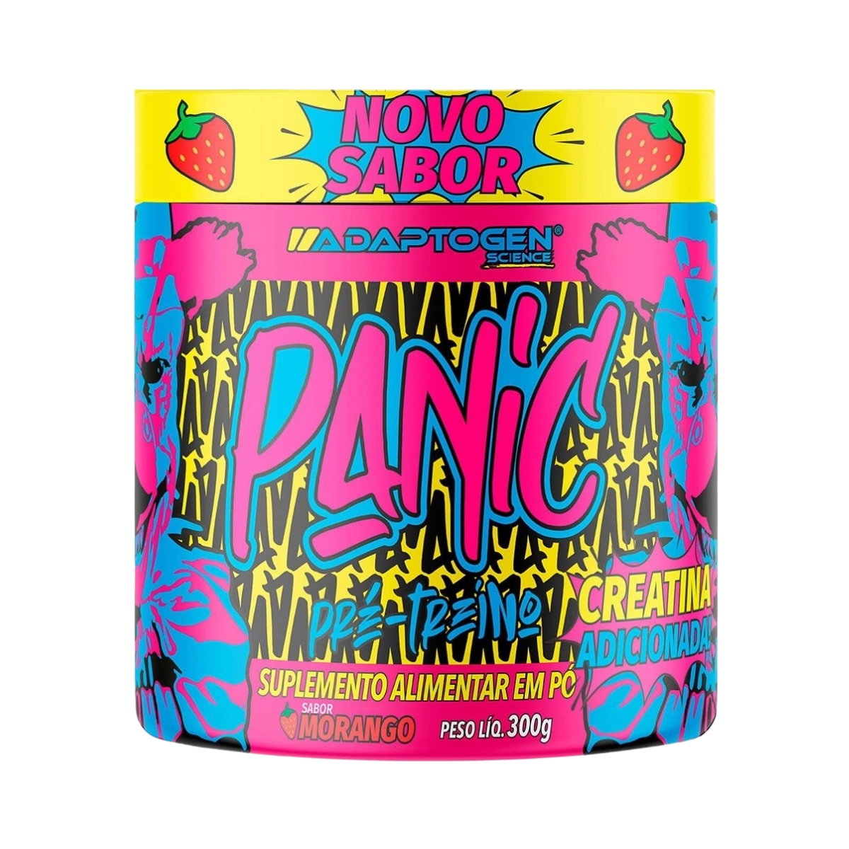 Pré Workout Panic Morango Adaptogen Science 300g