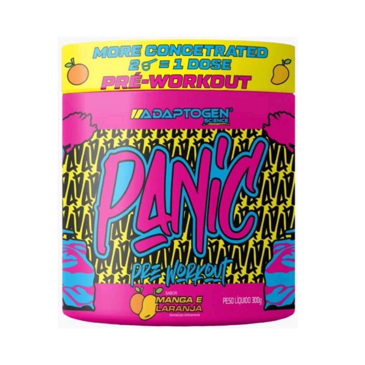 Pré Workout Panic Manga E Laranja Adaptogen Science 300g