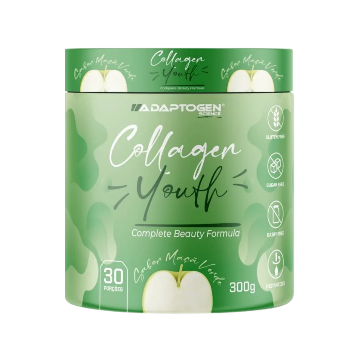 Collagen Youth Colageno Maçã Verde Adaptogen Science 300g