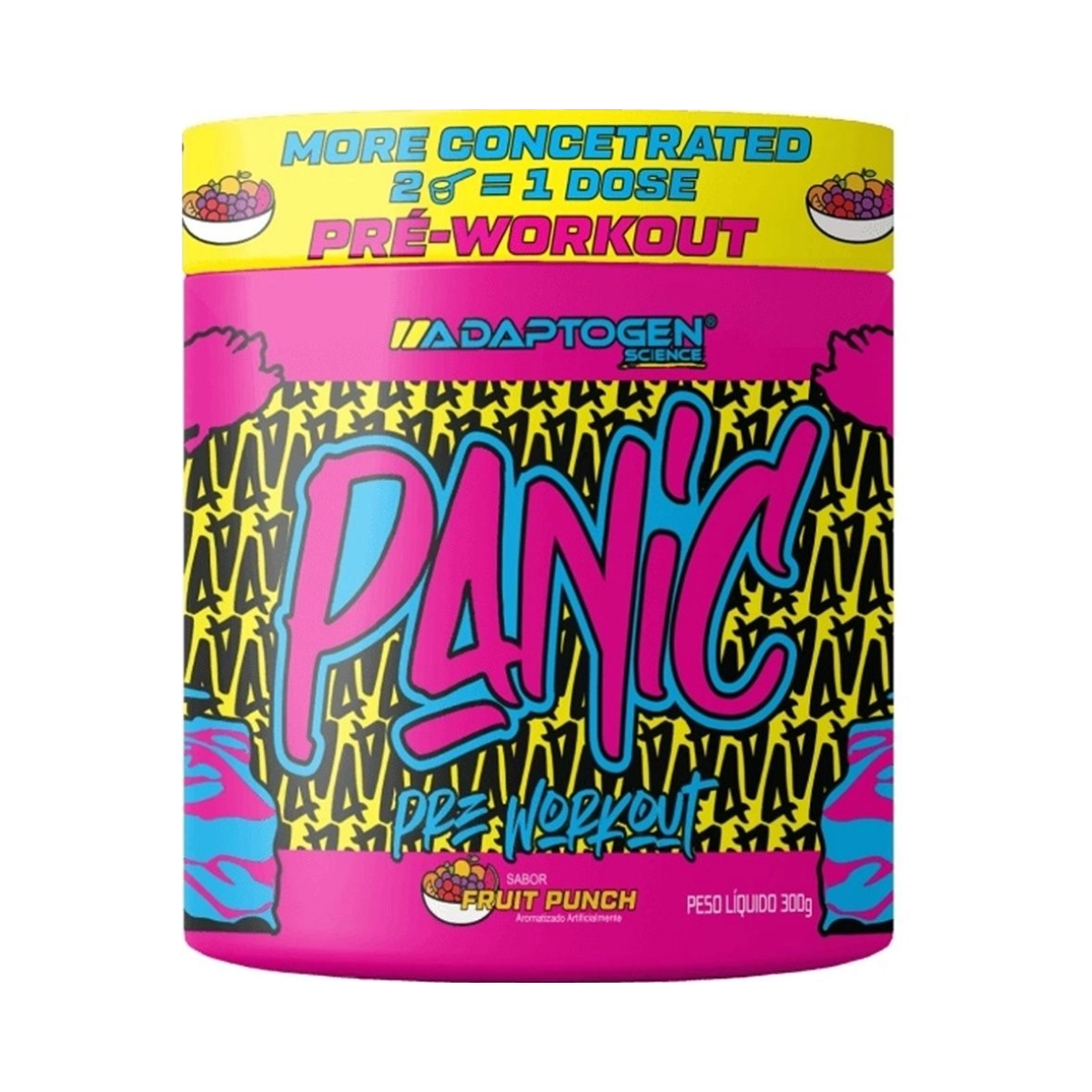 Pré Workout Panic Fruit Punch Adaptogen Science 300g