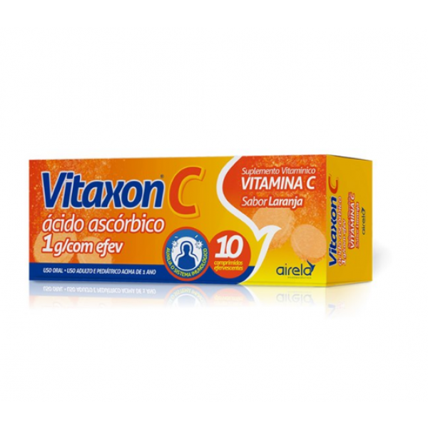 Vitaxon C 1g Sabor Laranja 10 Comprimidos