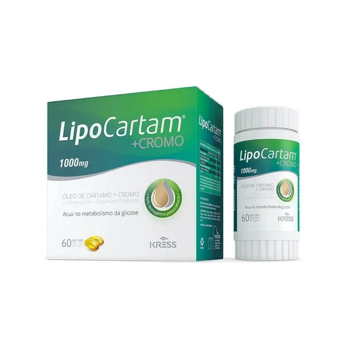 Lipocartam Cromo Kress 1000mg 60 Cápsulas