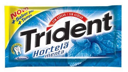 Chiclete Trident hortela,  8g
