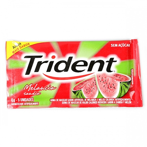 Goma De Mascar XSenses Melancia Sem Açúcar Trident 8g
